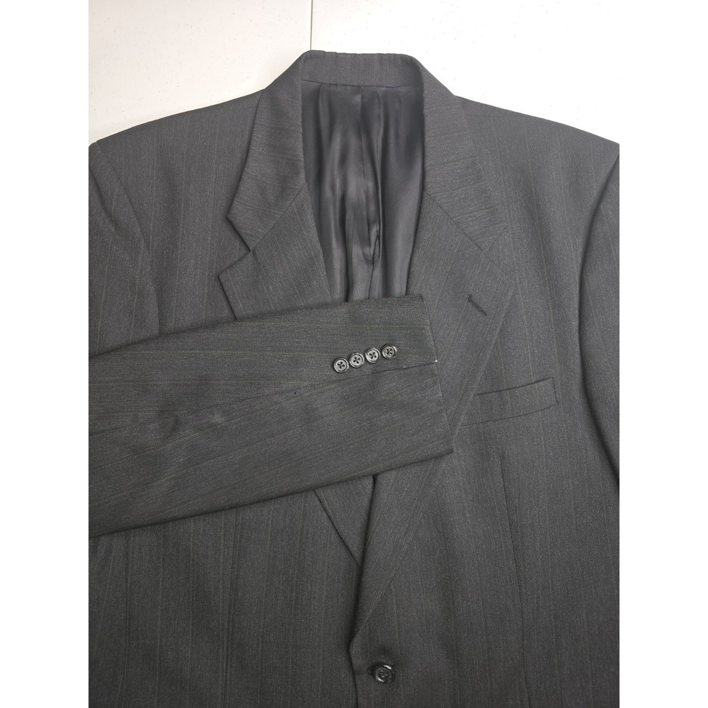BURBERRY Men's Grey With Yellow Pin Stripe Blazer Jacket Sports Coat 44R -311‎